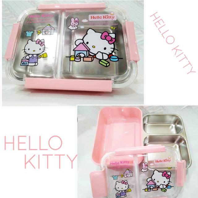 LUNCH BOX SEKAT 2 STAINLESS ANTI TUMPAH KARAKTER 9003 Y1