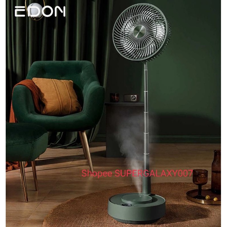Kipas Angin Lipat Edon Fan Portable Fan E908B Humidifier Kipas Angin Portable Remote Control Recharg