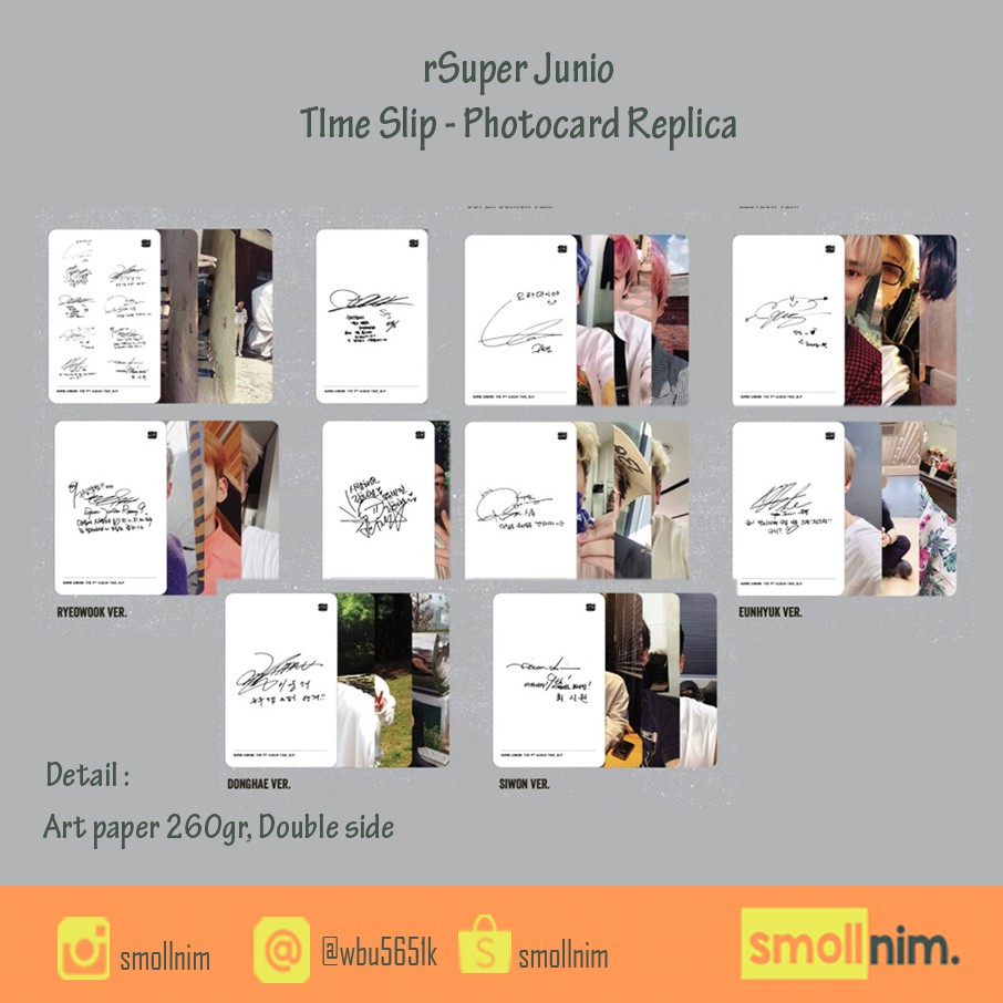 [Photocard Replica] Super Junor Time Slip
