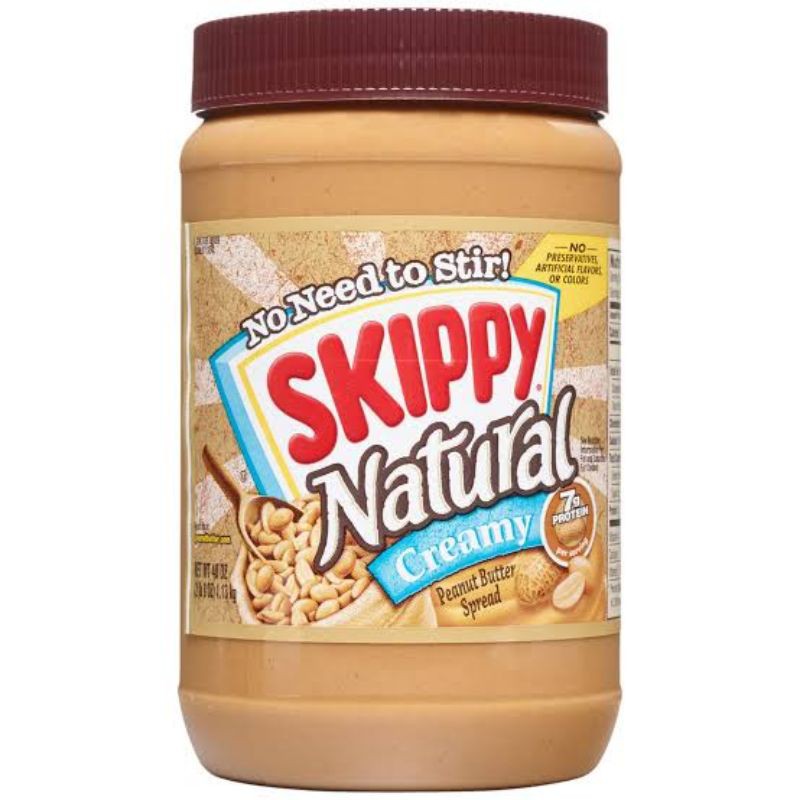 

skippy natural creamy peanut butter