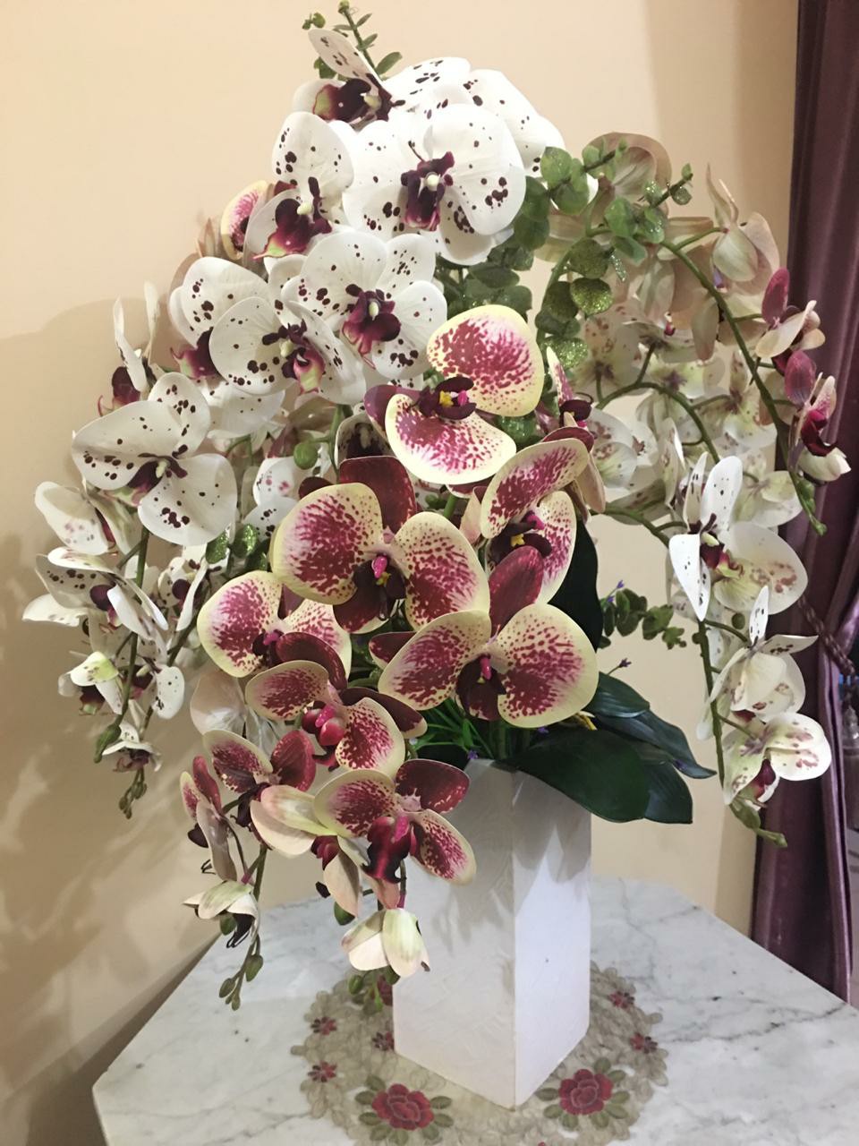 Rangkaian Anggrek Latex Isi 10 Tangkai