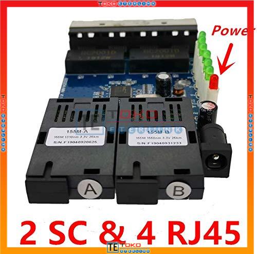 10/100M 2 SC 4 RJ45 Ethernet Fiber Switch Optical Fiber Converter Single Mode-1