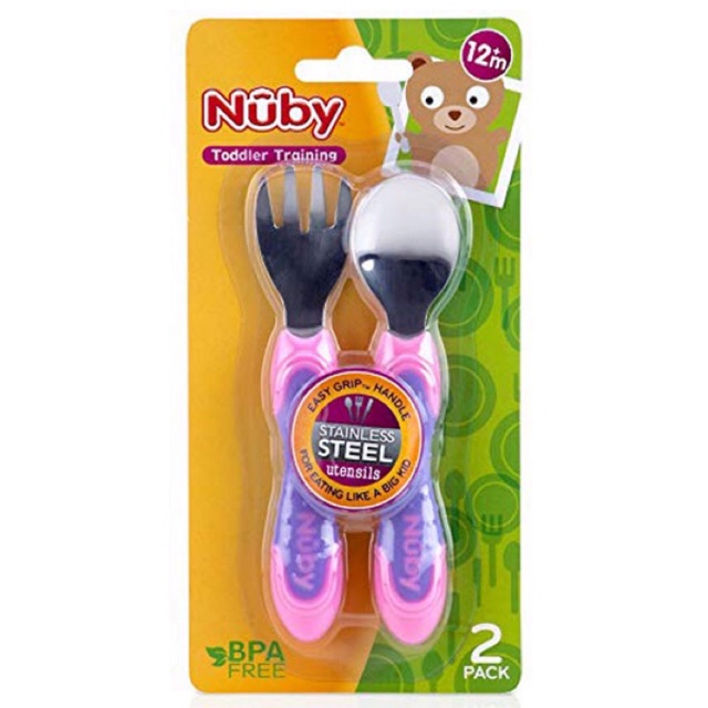 Nuby Stainless spoon and fork