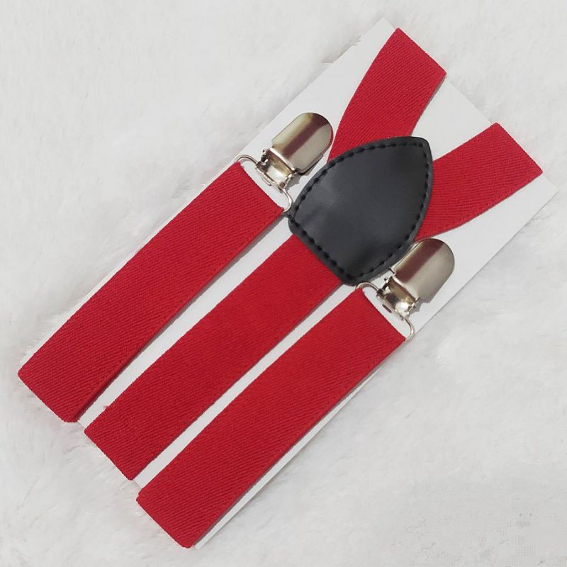 SUSPENDER BRETEL DEWASA PRIA WANITA TALI KODOK MODEL JOJON-Merah