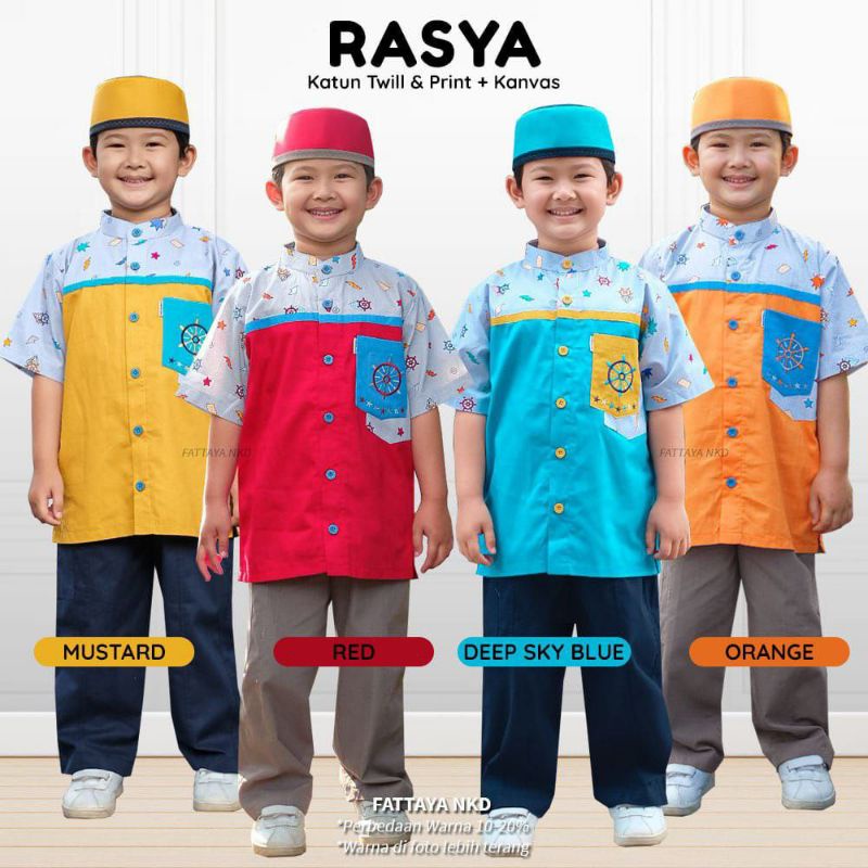 SETELAN BAJU KOKO ANAK  | RASYA FATTAYA