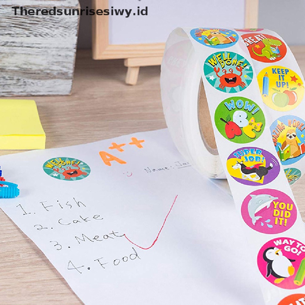 # Alat Rumah Tangga # 500pcs / Set Stiker Motif Kartun Hewan Lucu Untuk Hadiah Anak