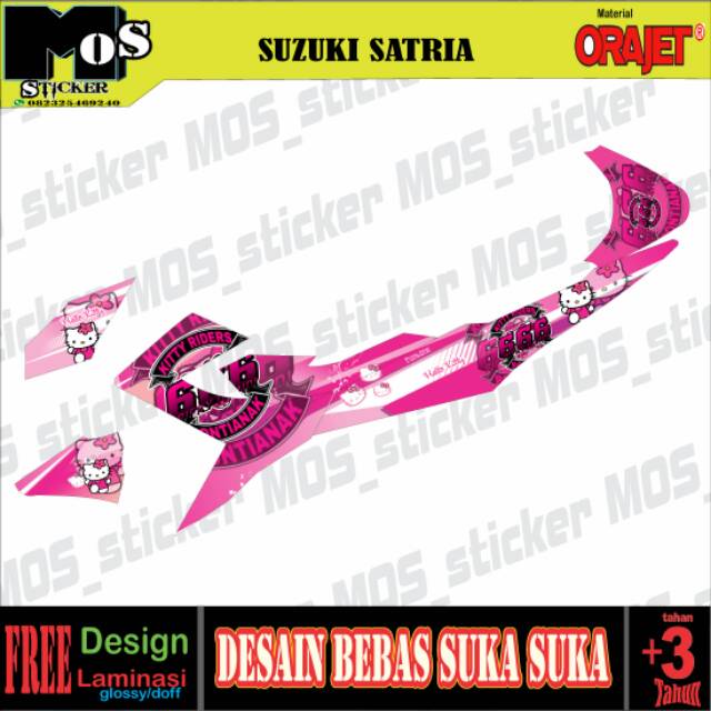 Decal Suzuki Satria fu Satria fi desain bebas