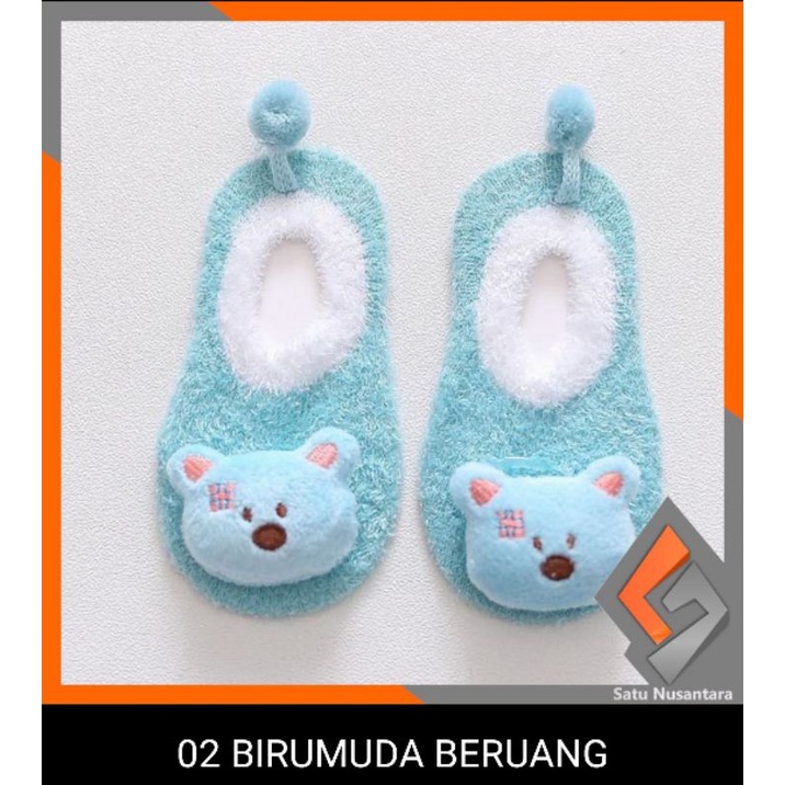 sepatu kaos kaki bulu ll sepatu plaiwalker kaos kaki korea anak bayi motif binatang lucu