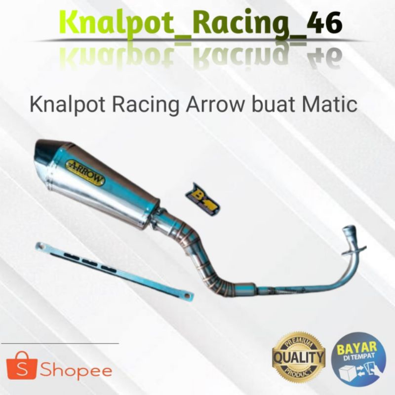Knalpot Racing Arrow Matic NMAX AEROX155 ADV150 PCX150 PCX160 Scoopy Vario150 Mio Beat