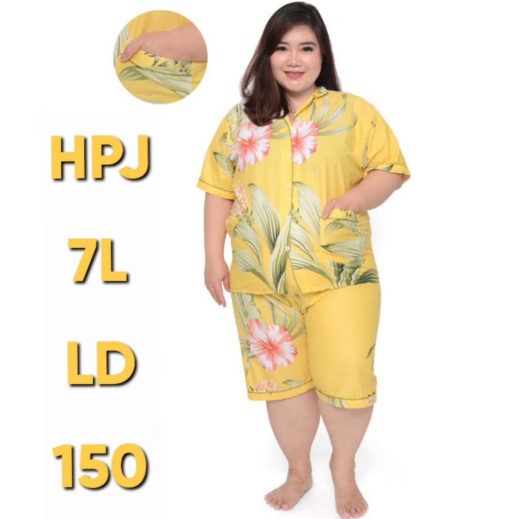 BAJU TIDUR ANAK CEWEK LENGAN PENDEK CELANA PANJANG SETELAN WANITA DEWASA JUMBO LD 130 140 150 160