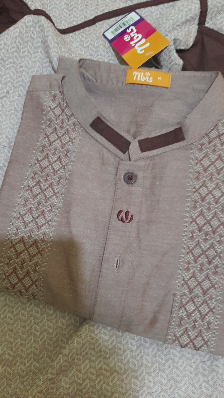 Gamis Nibras Sarimbit Couple Muslim 2021 Terbaru Iris Maroon