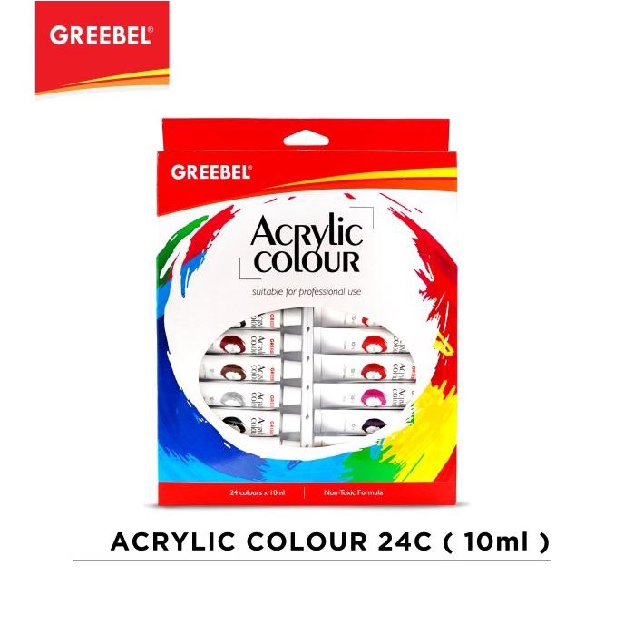 

PROMO GREEBEL Cat Akrilik / Acrylic Colour / Acrylic Paint 10ml (24pcs/box)/CAT AKRILIK SET/CAT AKRILIK SET 24 WARNA/CAT AKRILIK PASTEL/CAT AIR/CAT AIR LUKIS SET/CAT AIR GIOTTO/KUAS LUKIS 1 SET/KUAS LUKIS KECIL/KUAS LUKIS LENGKAP/KANVAS LUKIS/KANVAS LUKIS