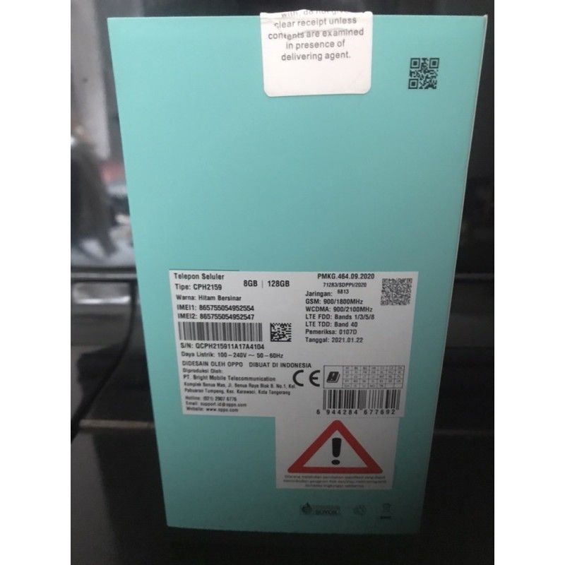 HARGA MURAH HP -       OPPO RENO 5 8/128 Garansi resmi.