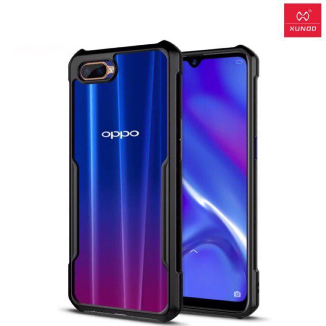 CASE OPPO F11 / OPPO F11 PRO / OPPO F9 XUNDD BEATLE ORIGINAL SOFT HARD CASE HYBRID ARMOR - CLEAR LIST BLACK