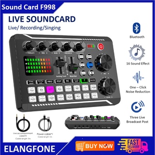 Soundcard Sound Card F998 Live Audio Mixer Broadcast Recording Karaoke