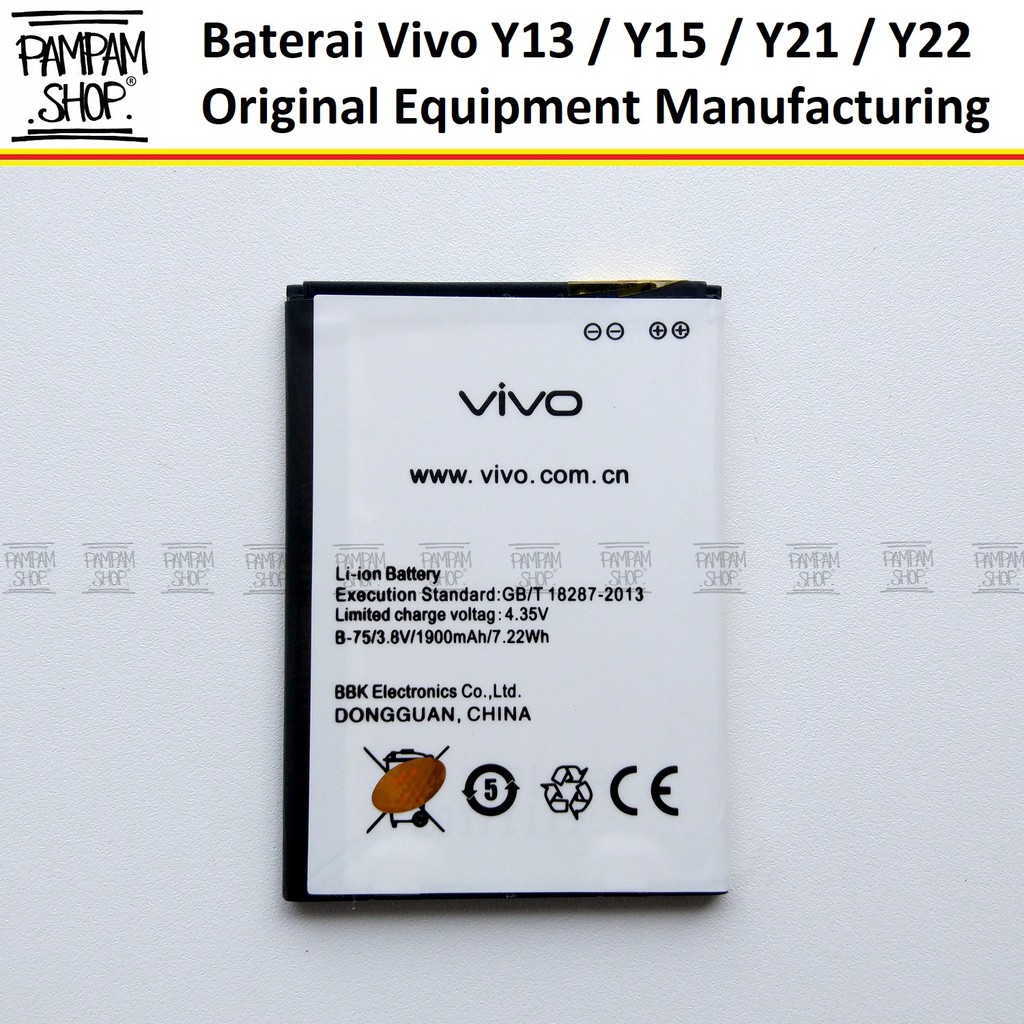 Baterai Vivo Y13 Y15 Y21 Y22 Original OEM Batre Batrai Battery HP BK-B-65 BKB65 BK B 65