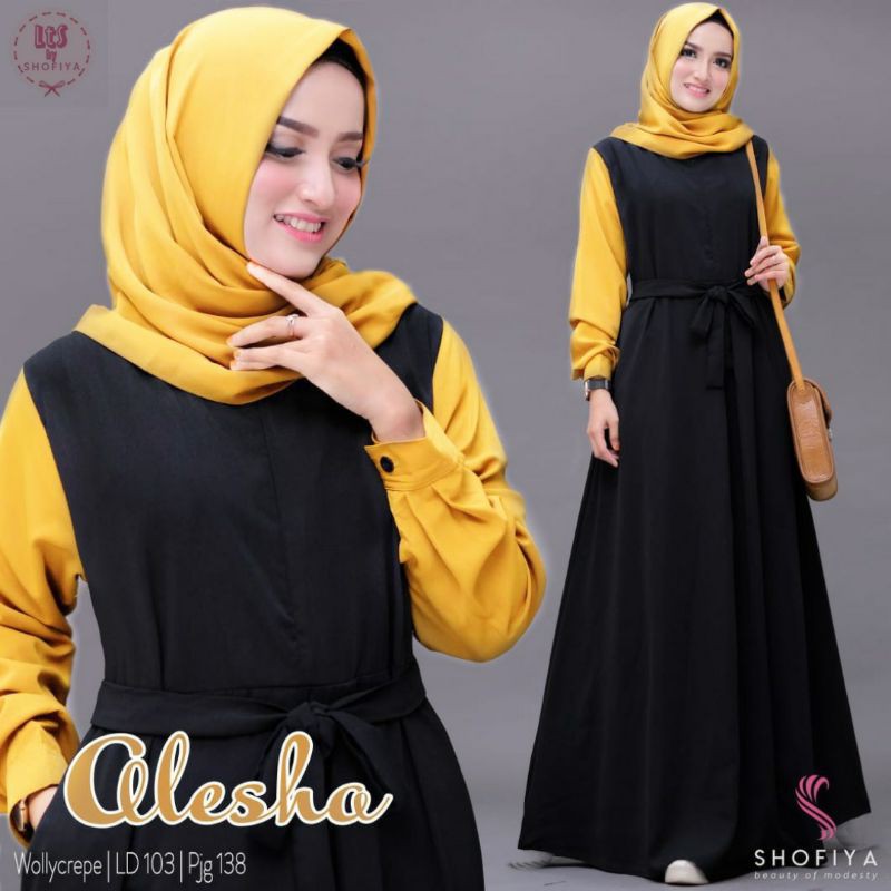 GAMIS ALESHA SHOFIYA FASHION (FREE JILBAB)
