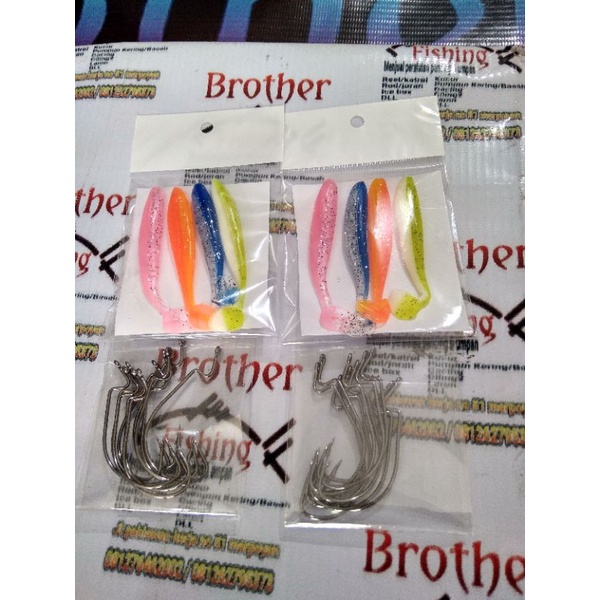 SOFT LURE UMPAN BERBENTUK IKAN FREE HOOK