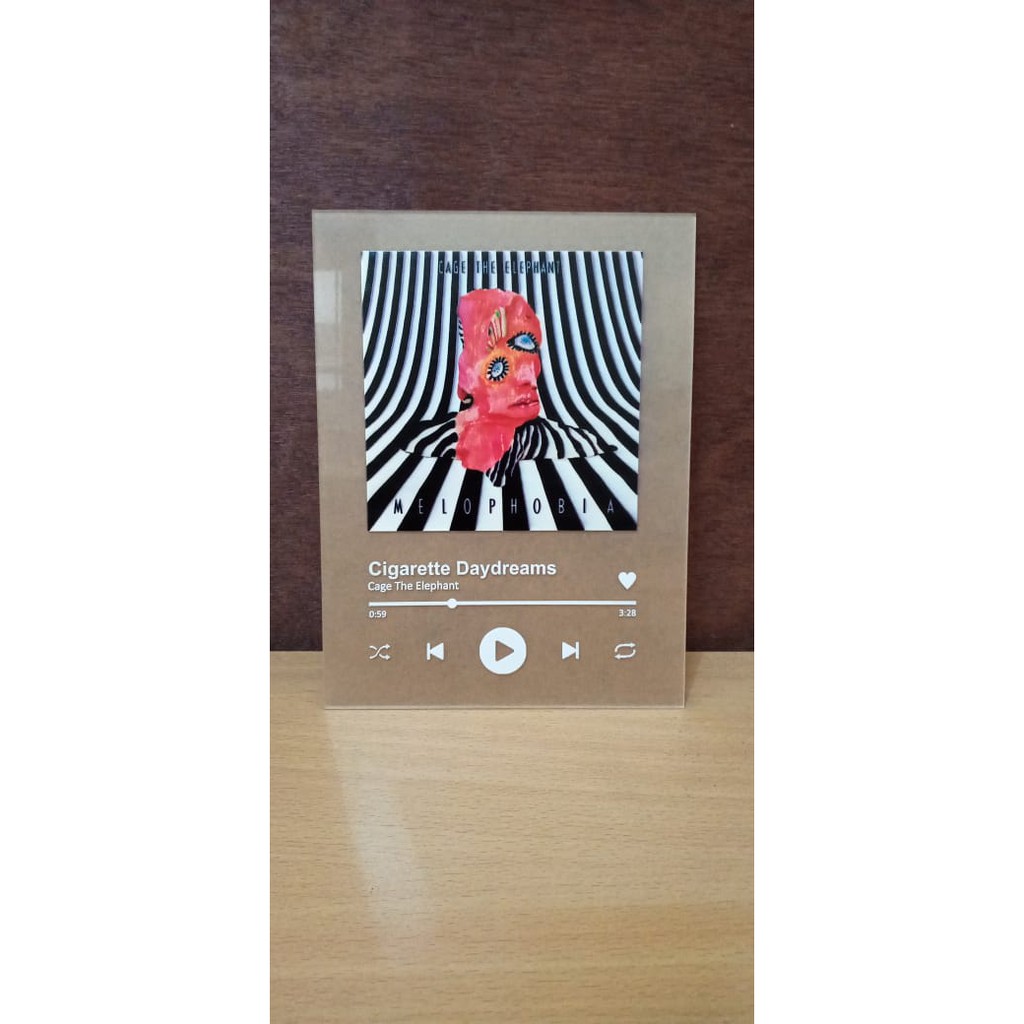 Print UV Custom Playlist Premium Acrylic Akrilik Spotify Music Board Song Album Art