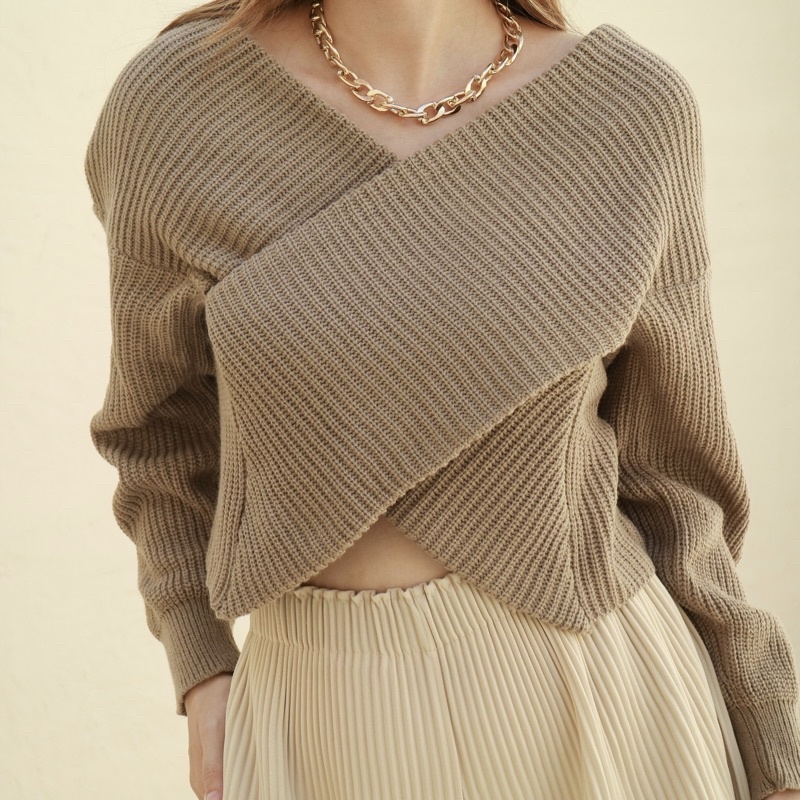 Nala Sweater Top/Sweater TOP/Sweater Rajut/Sweater Rajut Silang/Sweater crop