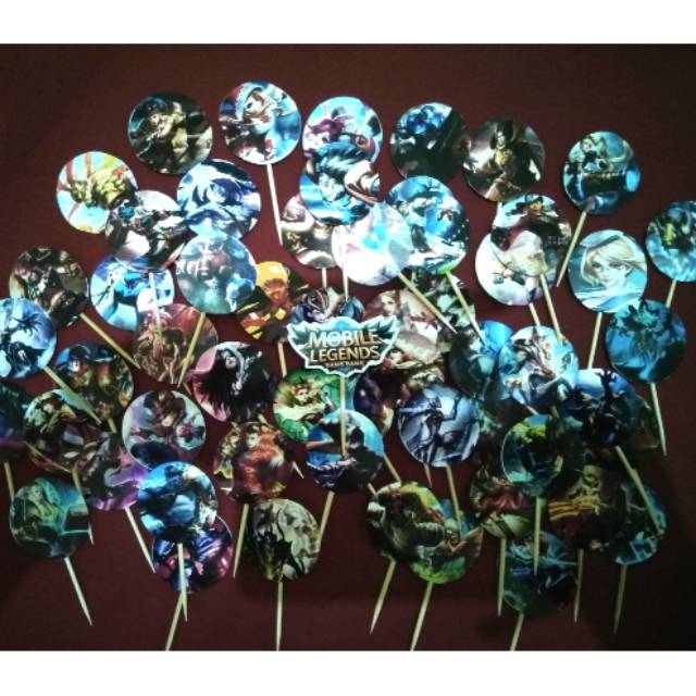 topper mobile legend 56 hero + 1pc logo mobile legend