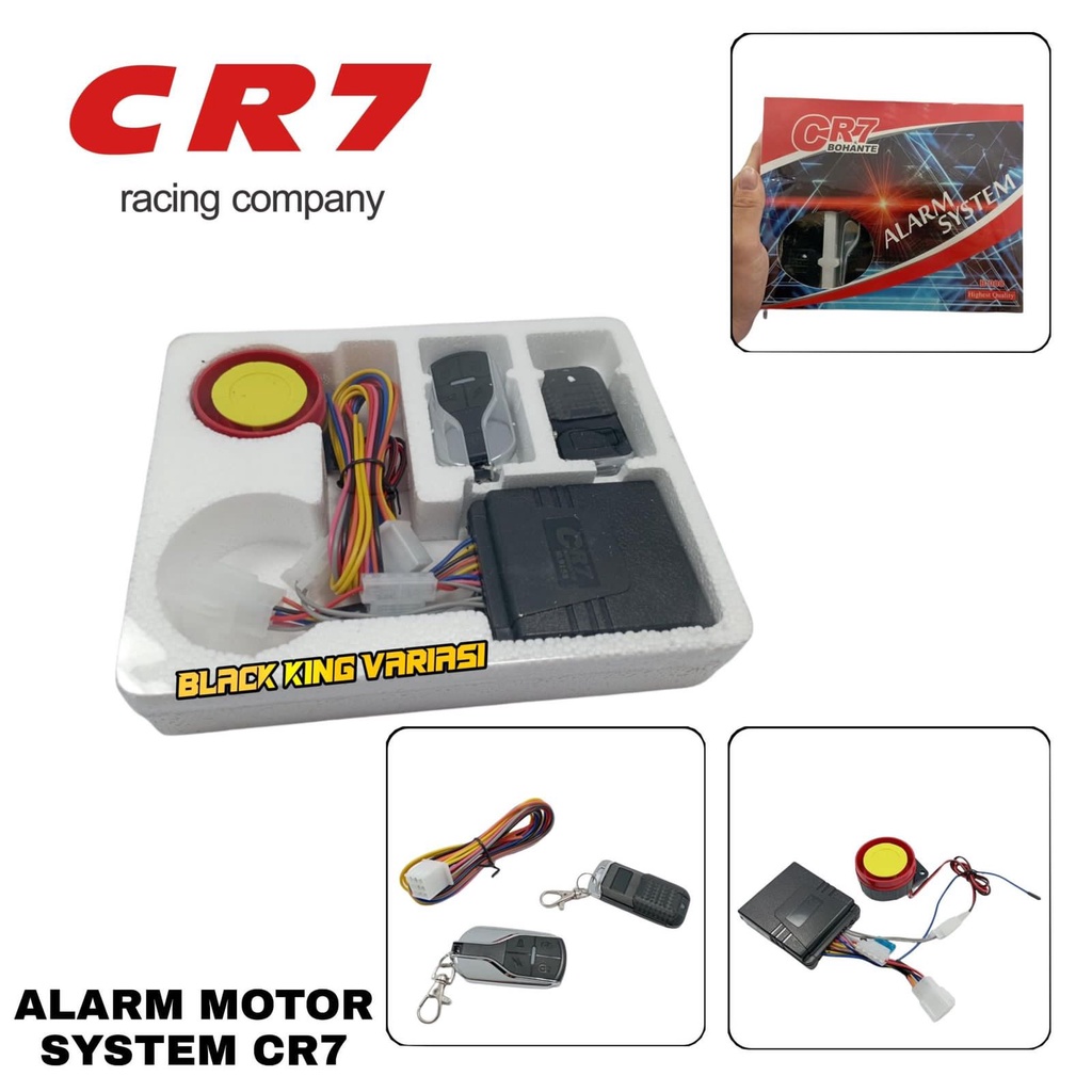 ALARM MOTOR 12 v BISA STARTER 2 REMOTE ANTI MALING SENSOR GETAR ALARM  CR7 MOSCOW PANOM