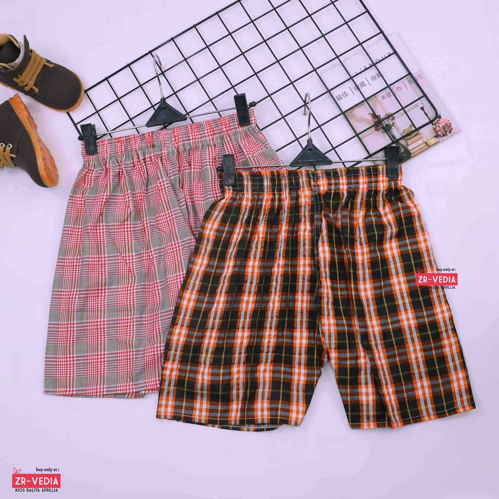 Celana Hawai uk. Dewasa fit to XXL / Motif Kotak Sarung Pria Harian Santai Boxer Pendek Jumbo Murah