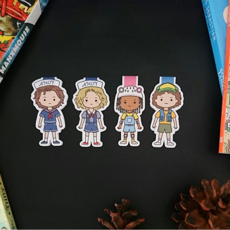 

Stranger Things Season 3 Fanart Magnetic Bookmark | Pembatas Buku Magnet Scoops Ahoy Fan Art