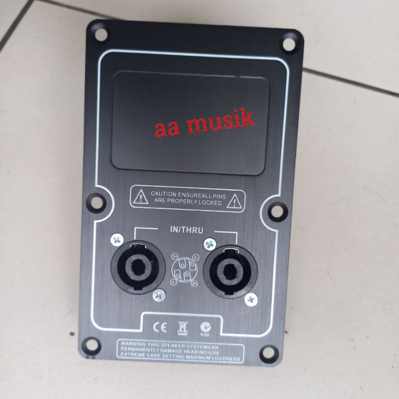 PANEL BOX SPEAKER PLAT BESI INPUT OUTPUT JACK SPIKON