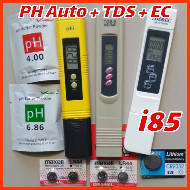 PROMO Paket Hidroponik : PH Auto Calibrate + TDS + TDS EC
