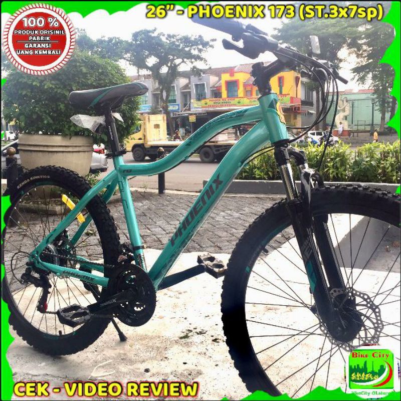 sepeda gunung mtb 26 inch phoenix 173 ST-3x7sp Disc Brake