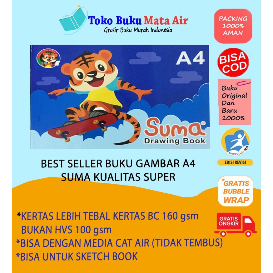 

BEST SELLER BUKU GAMBAR A4 SUMA KUALITAS SUPER DRAWING BOOK SUMA