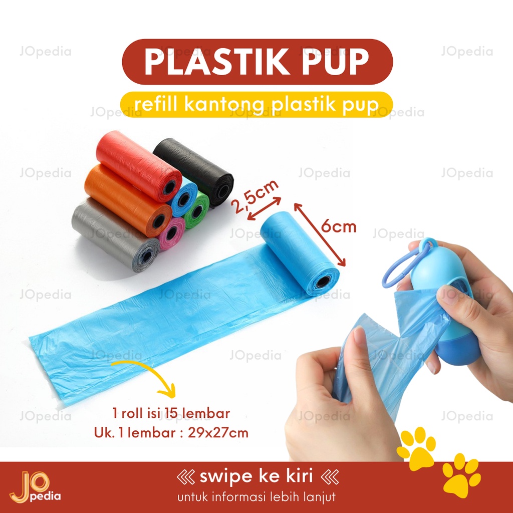 PLASTIK POOP Kantong Plastik Pup Kucing Anjing Refill Plastik Kotoran Hewan