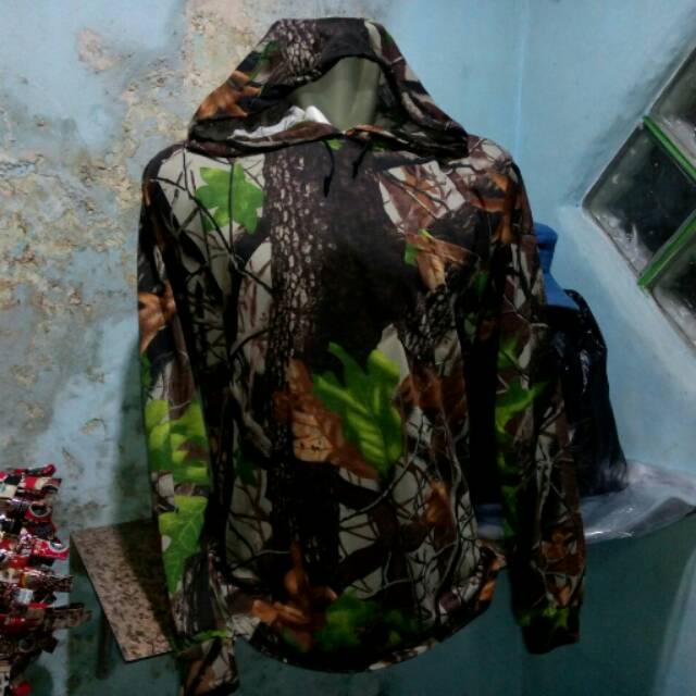 kaos loreng hoddie camo