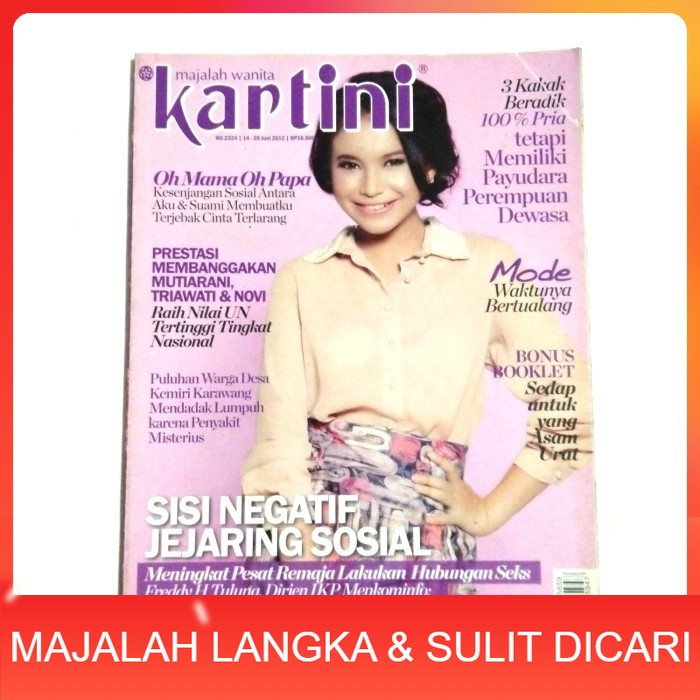 Majalah KARTINI No.2324 Jun 2012 Cover ROSSA Langka