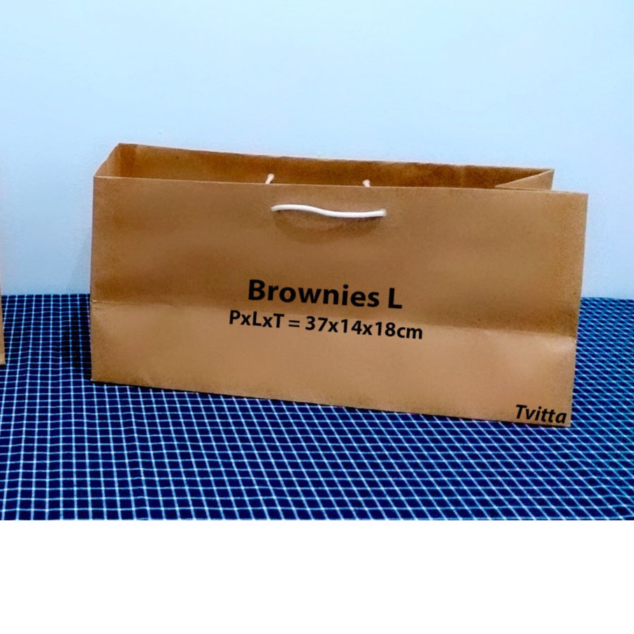 

PaperBag Polos Kraft | Paper bag Coklat Brownies L
