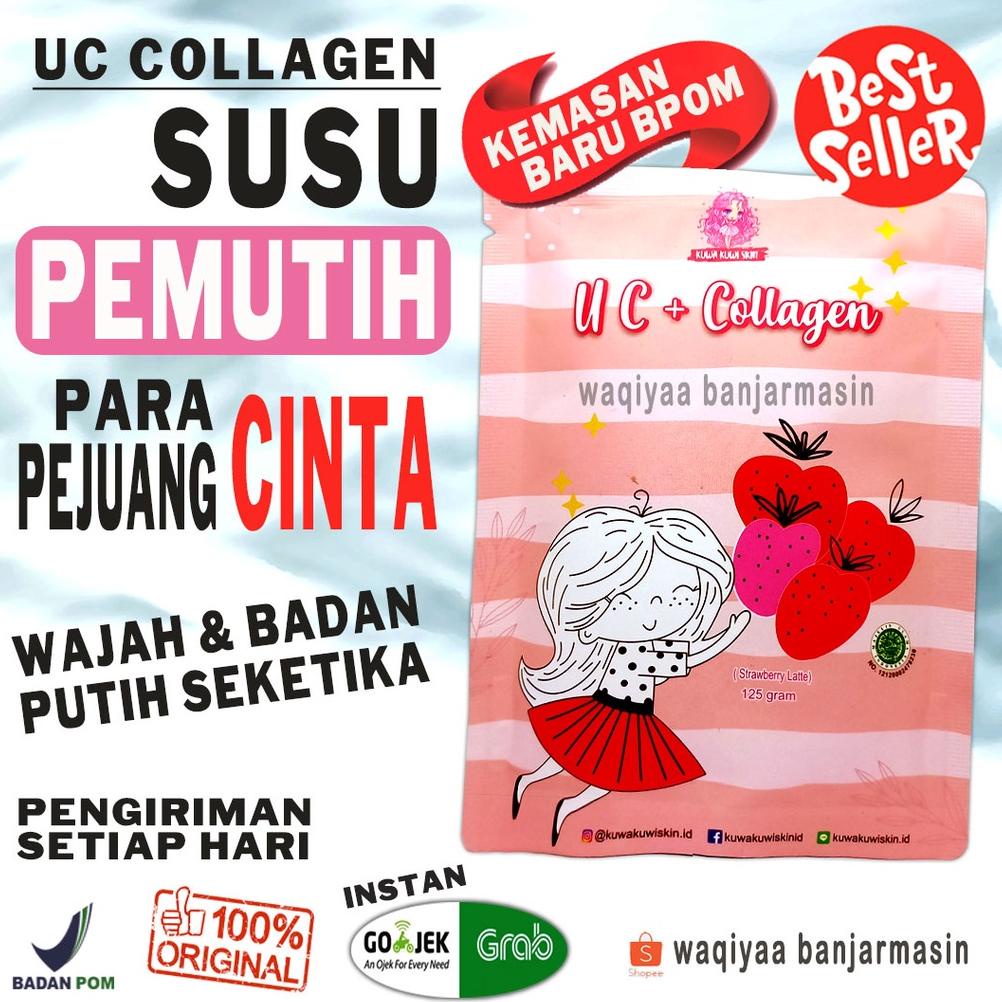 Uc Collagen Susu Pemutih Kulit Badan Dan Kesehatan Uc+ Plus Collagen Kolagen Skin Whitener Milk Hala