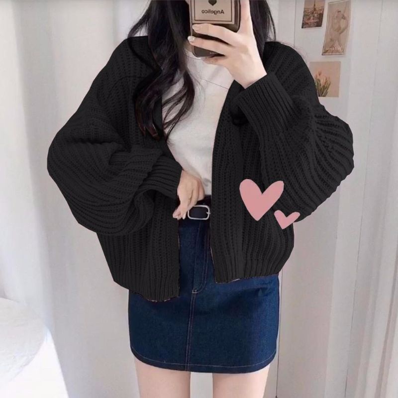 CARDY RAJUT HAZEL LOLLY//CARDIGAN RAJUT WANITA OVERSIZE