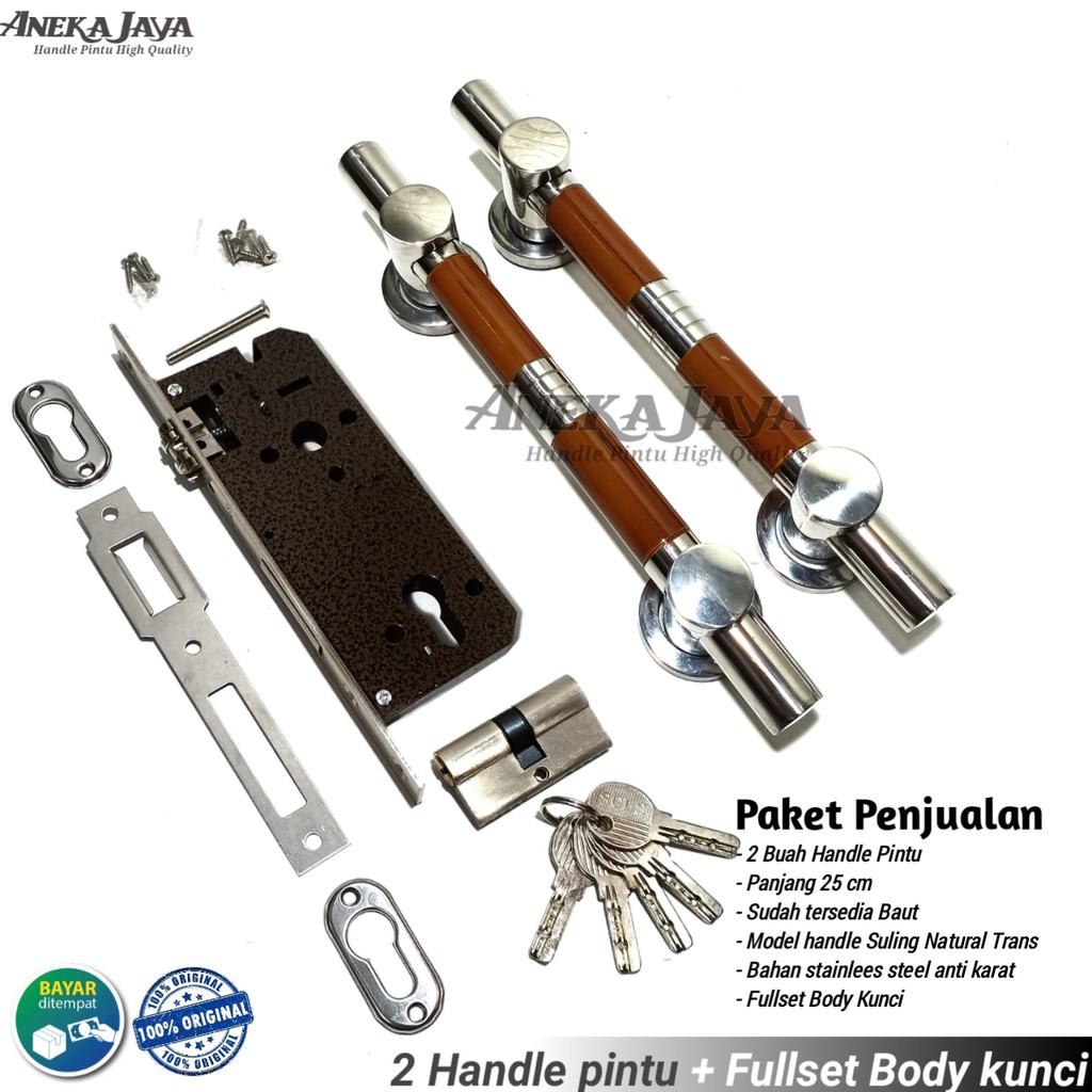 Satu set handle pintu rumah 25 cm murah minimalis tarikan pintu pull stainless gagang pintu terbaru