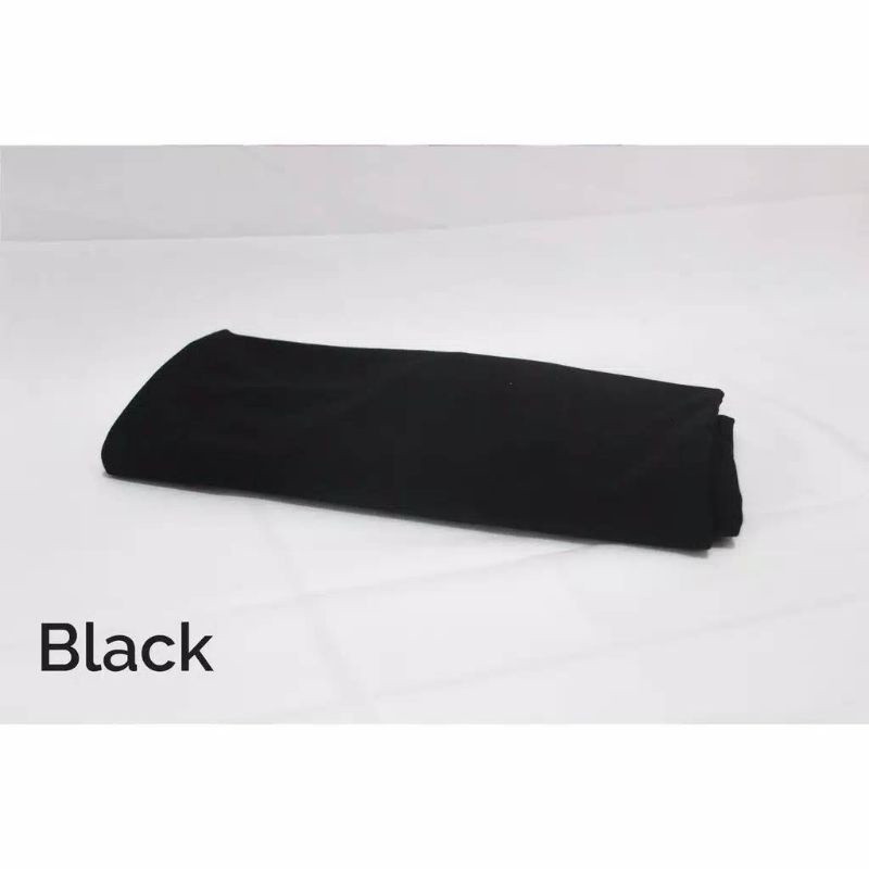 Hijab Sport | Jilbab Kerudung Instan Sporty | Olahraga volly Gym Lari Renang | hijab Jersey premium-Hitam