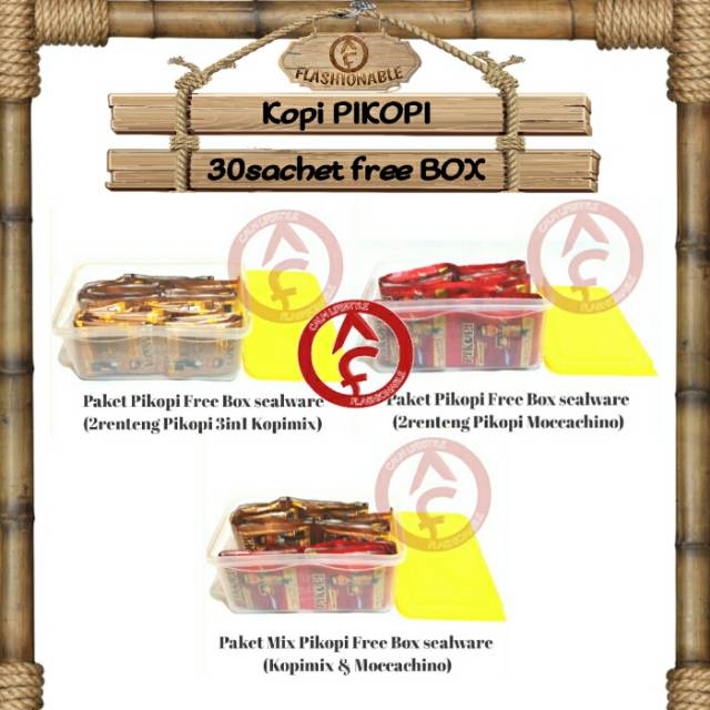 Pikopi kopi 3in1 kopimix & moccachino free Box sealware