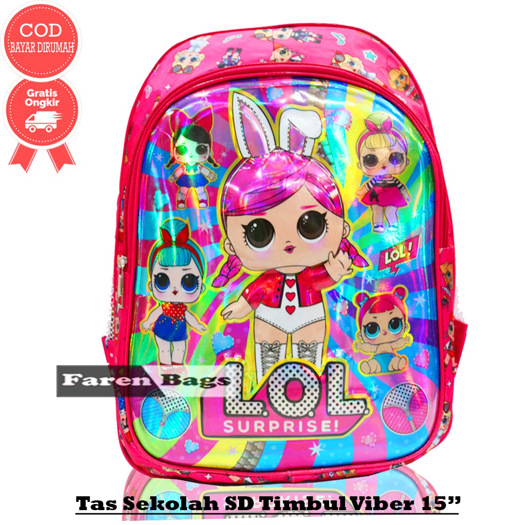 Tas Ransel Sekolah Anak SD 3D EMBOSS TIMBUL Karakter Kartun embosh