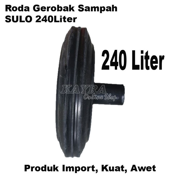 Roda Gerobak Sampah SULO 240Liter isi 1Pcs ( Pilih Kanan atau Kiri )