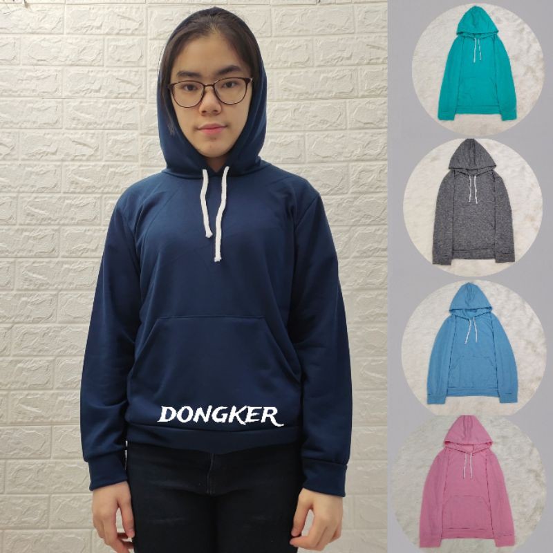 sweater hoodie wanita polos kekinian size m-xl