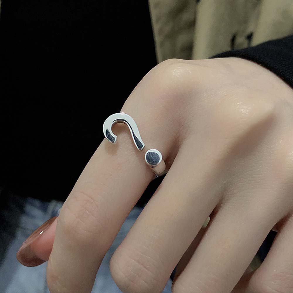 Mxbeauty Cincin Model Terbuka Adjustable Bahan Metal Warna Silver Gaya Korea Untuk Wanita