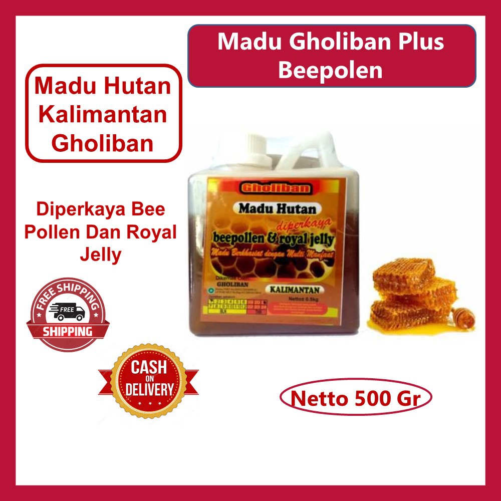 

Madu Hutan Kalimantan Gholiban Plus Bee Pollen Dan Royal Jelly 500 Gram