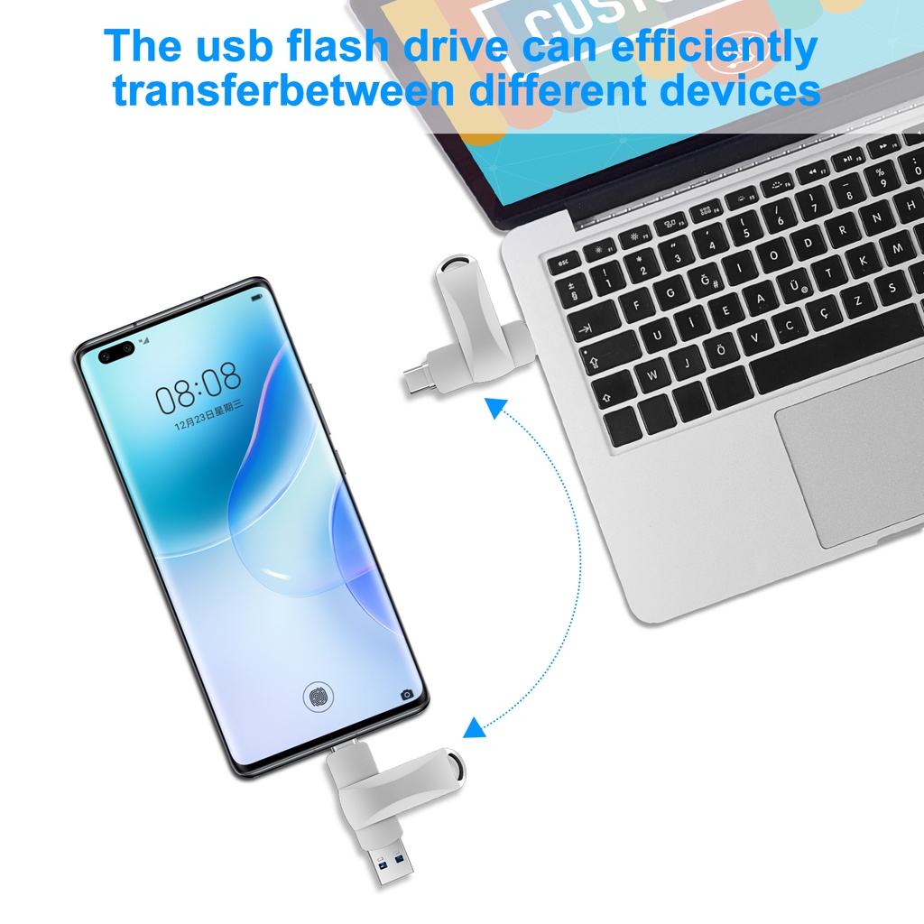 2 in 1 Flashdisk OTG Tipe C Dual Drive USB 512GB