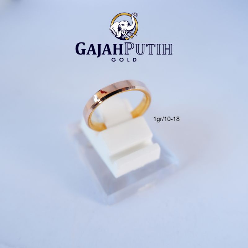 1gr Cincin Model Pipa Betengan Polos Emas Asli KodeO1101020