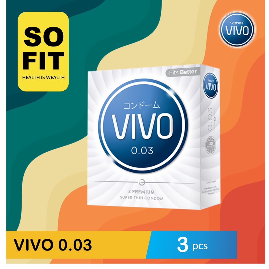 Kondom VIVO 0.03 isi 3 Pcs / Alat Kontrasepsi