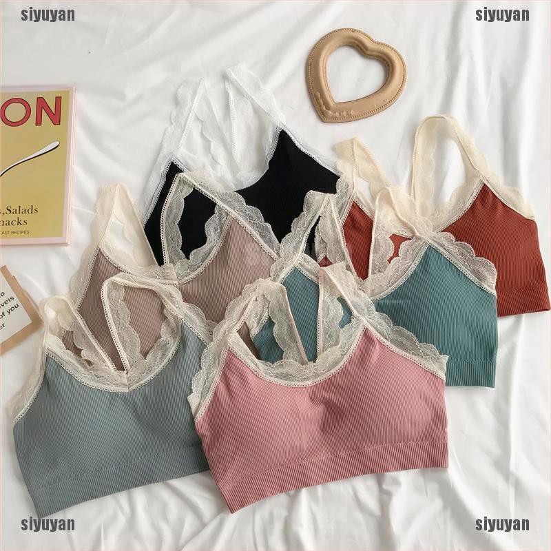 VS - SPORT BRA / BH PUSH UP WANITA RENDA LACE SEAMLESS TANPA KAWAT / PAKAIAN DALAM WANITA IMPORT 313